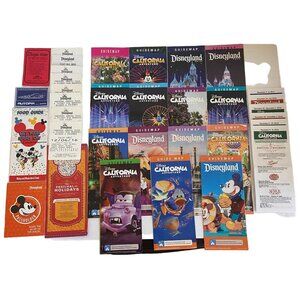 Lot of 34 Disneyland & DCA Resorts - Guidemaps - Activity Guides 2016-17